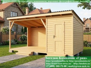 Беседка для дачи в стиле 'Лофт'. 3х6 метров